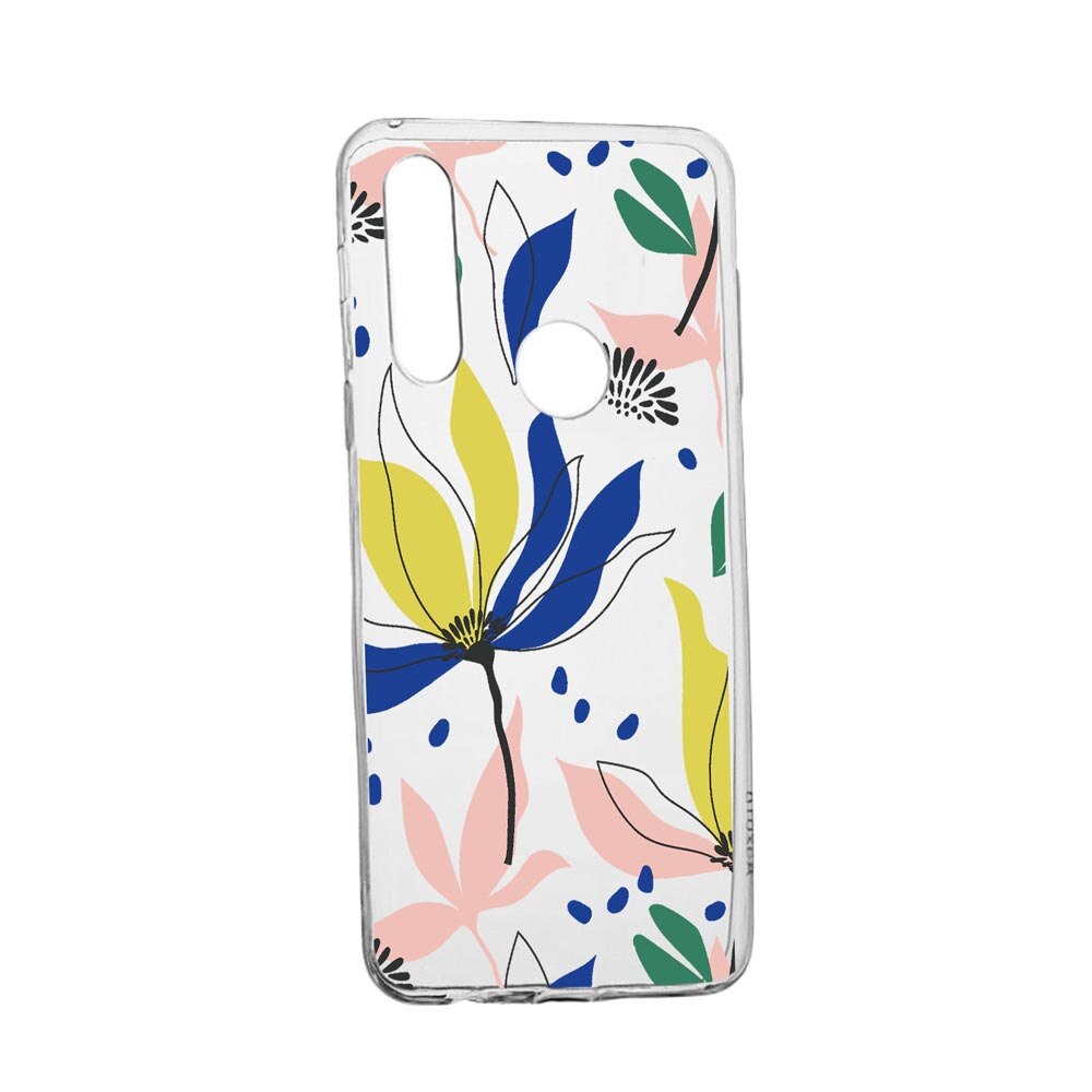 Husa Silicon Compatibila Cu Huawei P40 Lite E, Flowers Pattern, rezistenta la uzura, anti-alunecare, 754