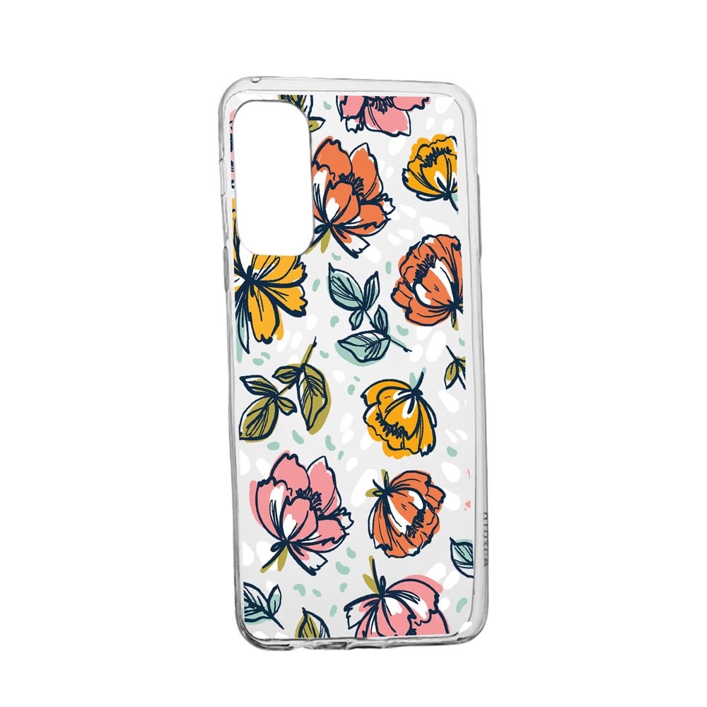 Husa Silicon Compatibila Cu LG K52 5G, Flowers - Pastel Colors, rezistenta la uzura, anti-alunecare, 755