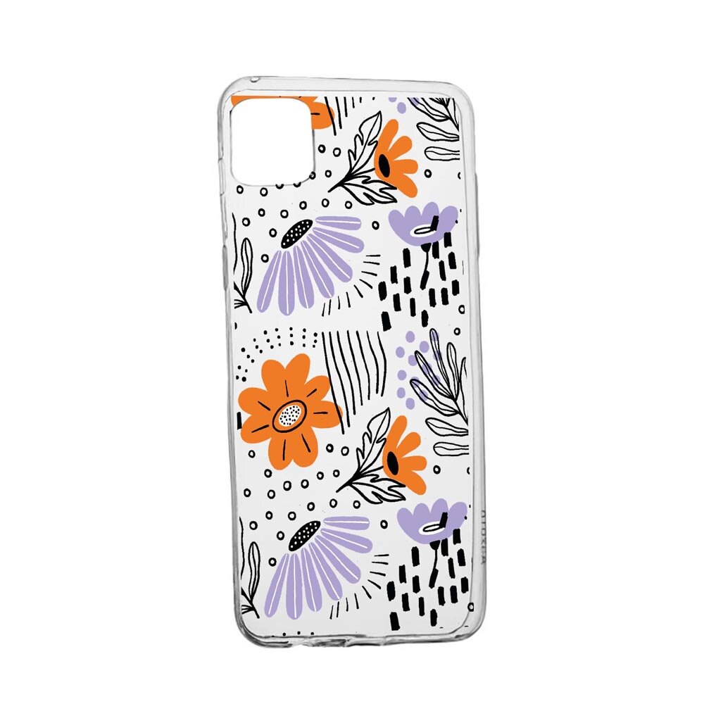 Husa Silicon Compatibila Cu Samsung Galaxy A71, Flowers - Patel Colors, rezistenta la uzura, anti-alunecare, 757