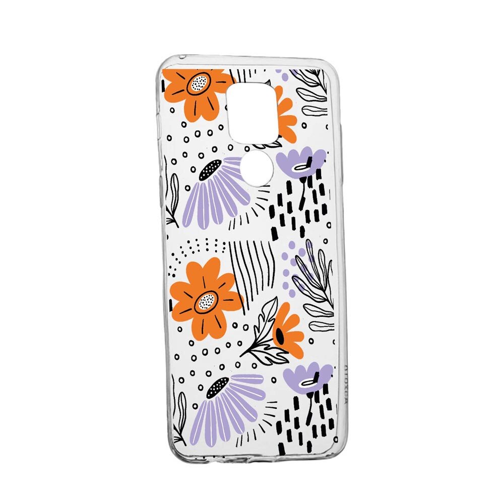 Husa Silicon Compatibila Cu Xiaomi Redmi Note 9, Flowers - Patel Colors, rezistenta la uzura, anti-alunecare, 757