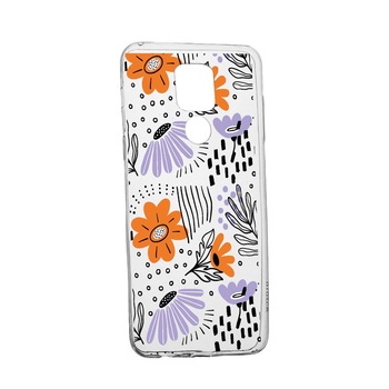 Husa Silicon Compatibila Cu Xiaomi Redmi Note 9, Flowers - Patel Colors, rezistenta la uzura, anti-alunecare, 757 Husa Silicon Compatibila Cu Xiaomi Redmi Note 9, Flowers - Patel Colors, rezistenta la uzura, anti-alunecare, 757