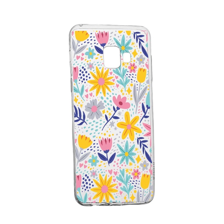 Husa Silicon Compatibila Cu Samsung Galaxy J4 Plus 2018, Little Flowers, rezistenta la uzura, anti-alunecare, 758