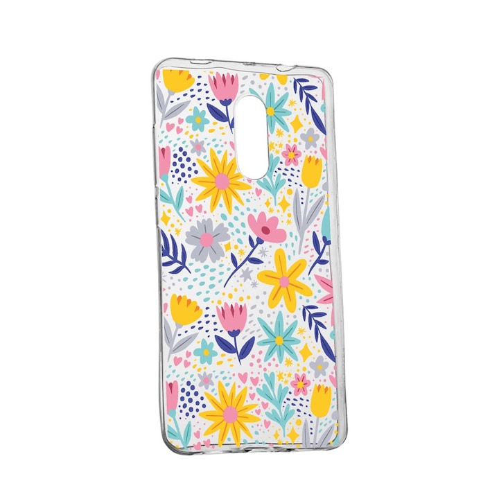 Husa Silicon Compatibila Cu Nokia 2.4, Little Flowers, rezistenta la uzura, anti-alunecare, 758
