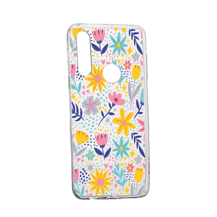 Husa Silicon Compatibila Cu Huawei P40 Lite E, Little Flowers, rezistenta la uzura, anti-alunecare, 758