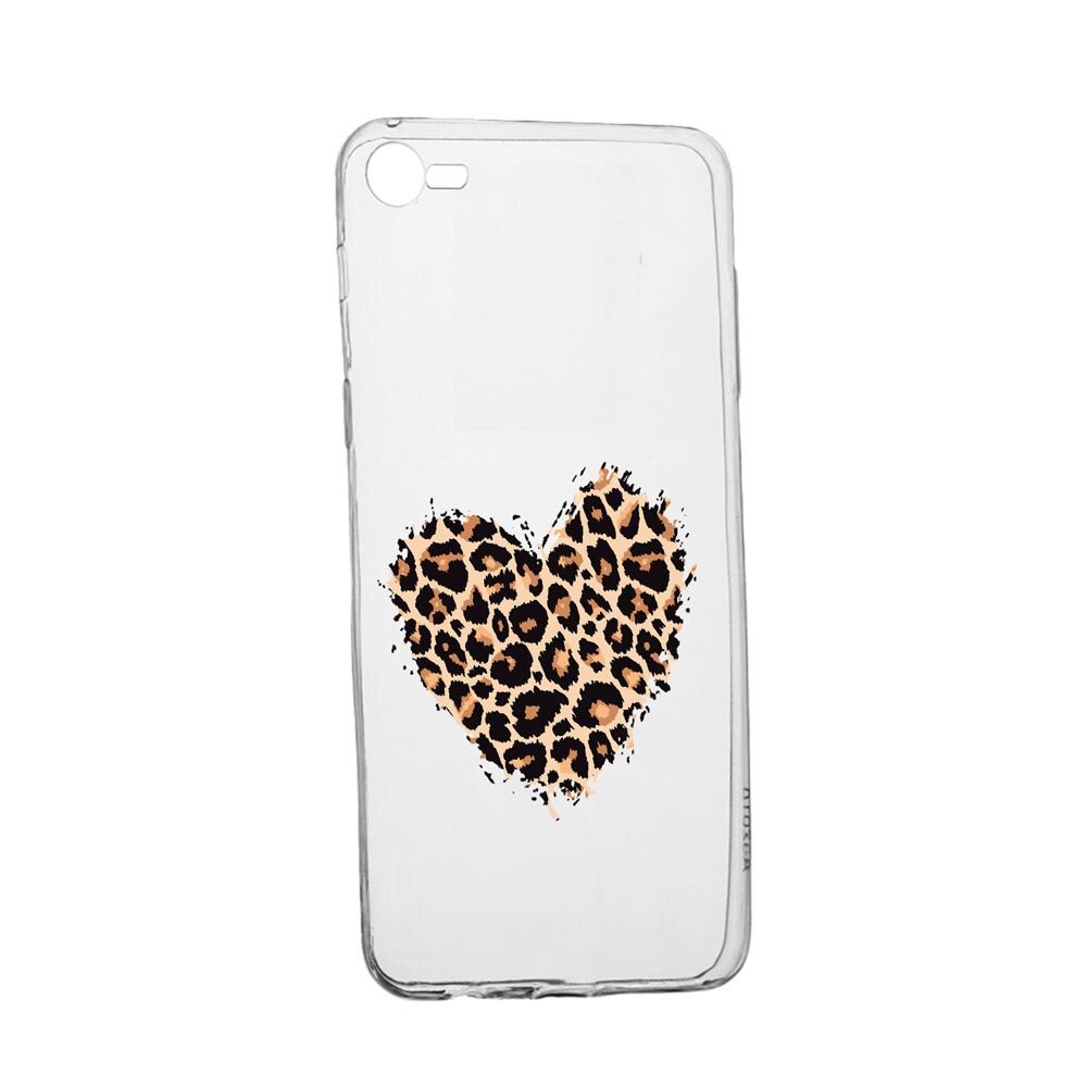 Husa Silicon Compatibila Cu Apple iPhone 7 / 8, Leopard Heart, rezistenta la uzura, anti-alunecare, 761