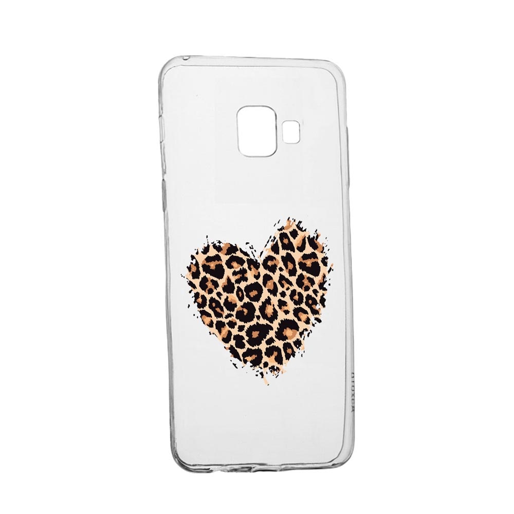 Husa Silicon Compatibila Cu Samsung Galaxy A3 2017, Leopard Heart, rezistenta la uzura, anti-alunecare, 761