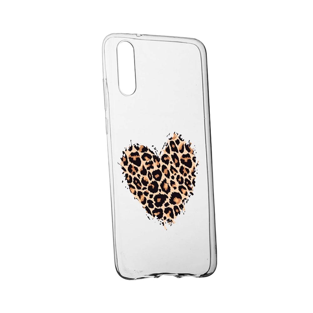 Husa Silicon Compatibila Cu Huawei P20 Pro, Leopard Heart, rezistenta la uzura, anti-alunecare, 761