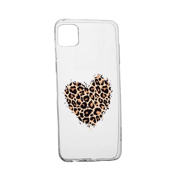 Husa Silicon Compatibila Cu Samsung Galaxy A12, Leopard Heart, rezistenta la uzura, anti-alunecare, 761 Husa Silicon Compatibila Cu Samsung Galaxy A12, Leopard Heart, rezistenta la uzura, anti-alunecare, 761