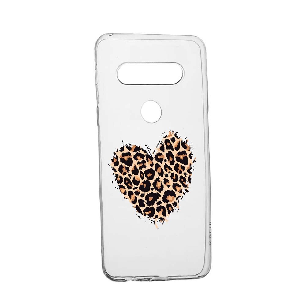 Husa Silicon Compatibila Cu LG K61, Leopard Heart, rezistenta la uzura, anti-alunecare, 761