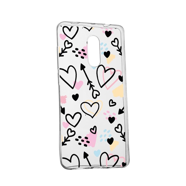 Husa Silicon Compatibila Cu Nokia 2.4, Love Symbols, rezistenta la uzura, anti-alunecare, 764