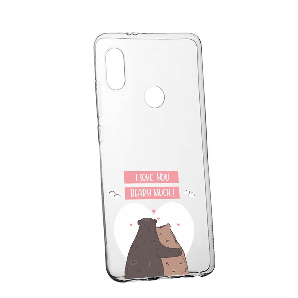 Husa Silicon Compatibila Cu Huawei Y7 2019, I Love U Beary Much!, rezistenta la uzura, anti-alunecare, 766