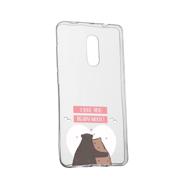Husa Silicon Compatibila Cu Nokia 2.4, I Love U Beary Much!, rezistenta la uzura, anti-alunecare, 766