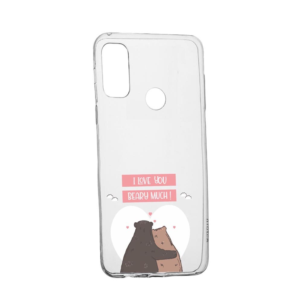 Husa Silicon Compatibila Cu Motorola Moto G10 / Moto G30 / Moto 10 Power, I Love U Beary Much!, rezistenta la uzura, anti-alunecare, 766