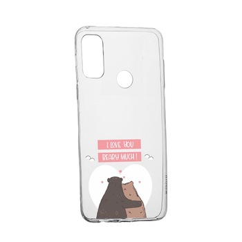Husa Silicon Compatibila Cu Motorola Moto G10 / Moto G30 / Moto 10 Power, I Love U Beary Much!, rezistenta la uzura, anti-alunecare, 766 Husa Silicon Compatibila Cu Motorola Moto G10 / Moto G30 / Moto 10 Power, I Love U Beary Much!, rezistenta la uzura, anti-alunecare, 766