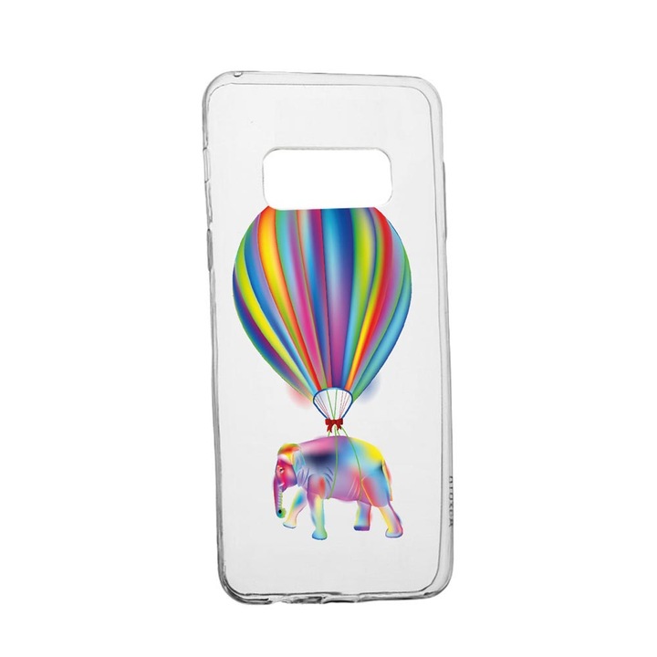 Husa Silicon Compatibila Cu Samsung Galaxy Note 9, Rainbow Elefant, rezistenta la uzura, anti-alunecare, 767