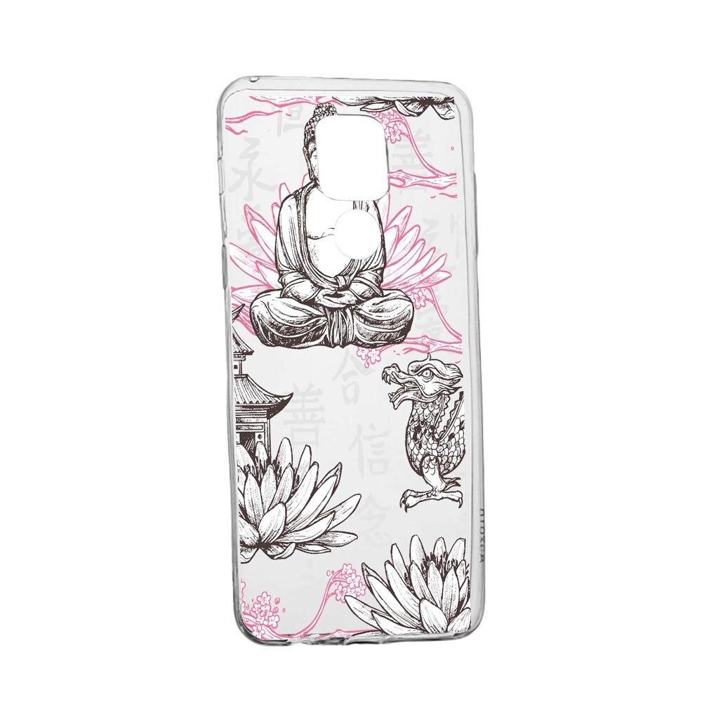 Husa Silicon Compatibila Cu Xiaomi Redmi Note 9, Buddha, rezistenta la uzura, anti-alunecare, 768