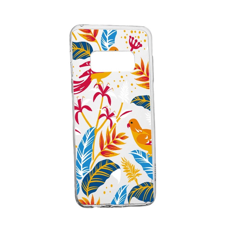 Husa Silicon Compatibila Cu Samsung Galaxy Note 9, Colored Birds, rezistenta la uzura, anti-alunecare, 769