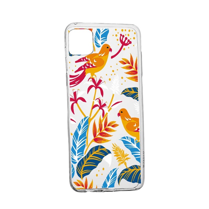 Husa Silicon Compatibila Cu Samsung Galaxy A41, Colored Birds, rezistenta la uzura, anti-alunecare, 769