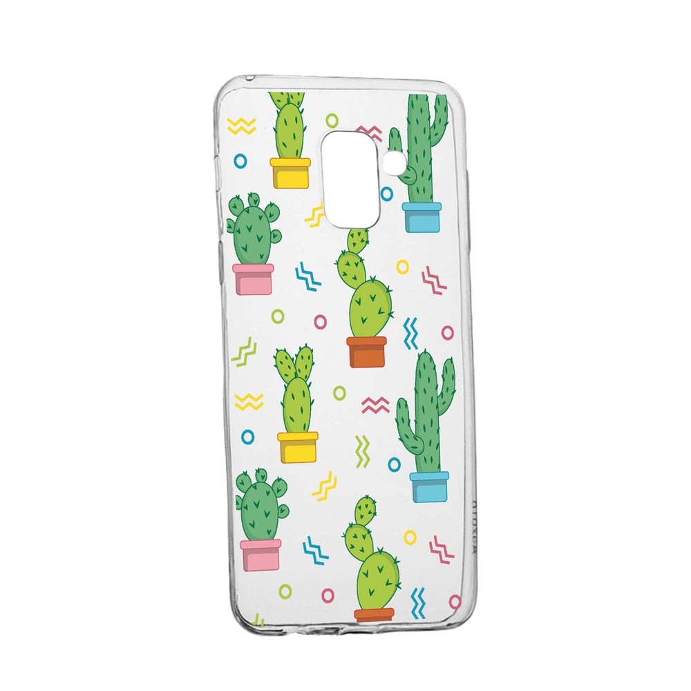 Husa Silicon Compatibila Cu Samsung Galaxy J6 2018, Cactus, rezistenta la uzura, anti-alunecare, 770