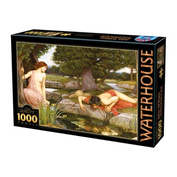Puzzle D-Toys Waterhouse, Echo and Narcissus, 1000 piese Puzzle D-Toys Waterhouse, Echo and Narcissus, 1000 piese