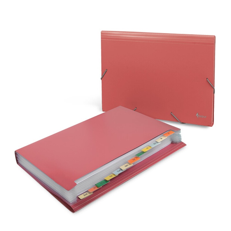 Mapa cu elastic 12 compartimente Forpus 21643 rosie