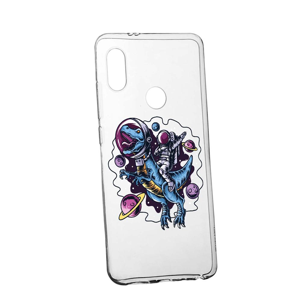 Husa Silicon Compatibila Cu Huawei Y7 2019, Astronaut Ride, rezistenta la uzura, anti-alunecare, 772