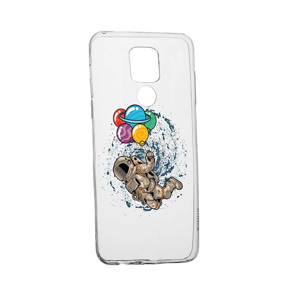 Husa Silicon Compatibila Cu Xiaomi Redmi Note 9, Happy Astronaut, rezistenta la uzura, anti-alunecare, 773