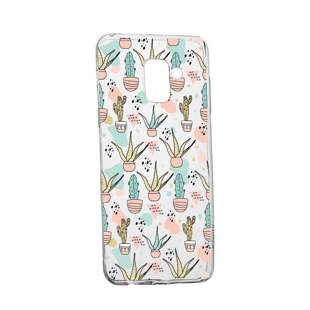 Husa Silicon Compatibila Cu Samsung Galaxy A6 2018, Cactus, rezistenta la uzura, anti-alunecare, 774