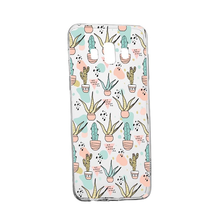 Husa Silicon Compatibila Cu Samsung Galaxy J6 Plus 2018, Cactus, rezistenta la uzura, anti-alunecare, 774