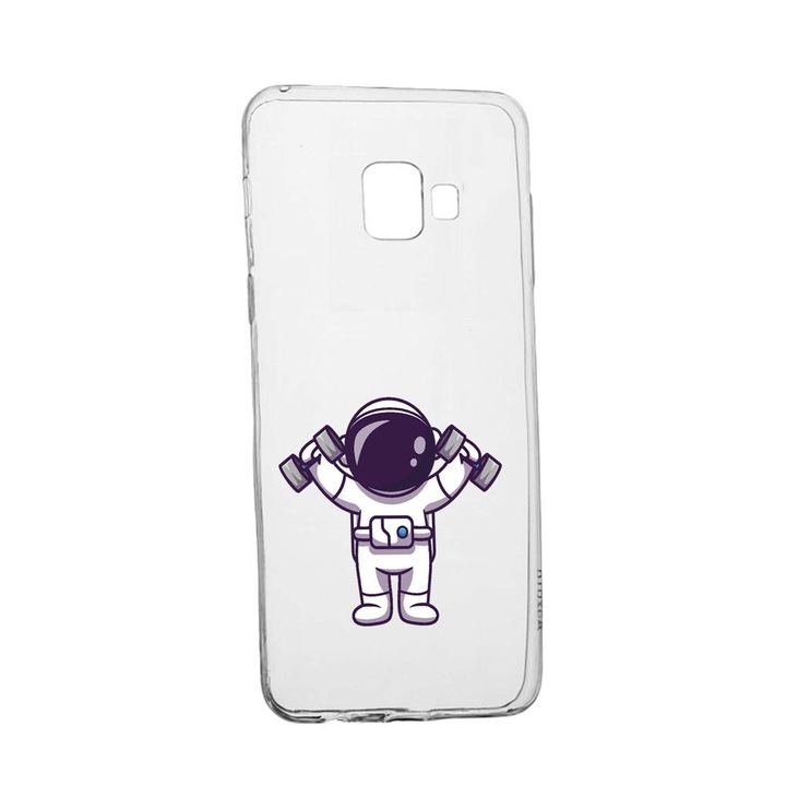 Husa Silicon Compatibila Cu Samsung Galaxy J4 Plus 2018, Astronaut Gym, rezistenta la uzura, anti-alunecare, 778