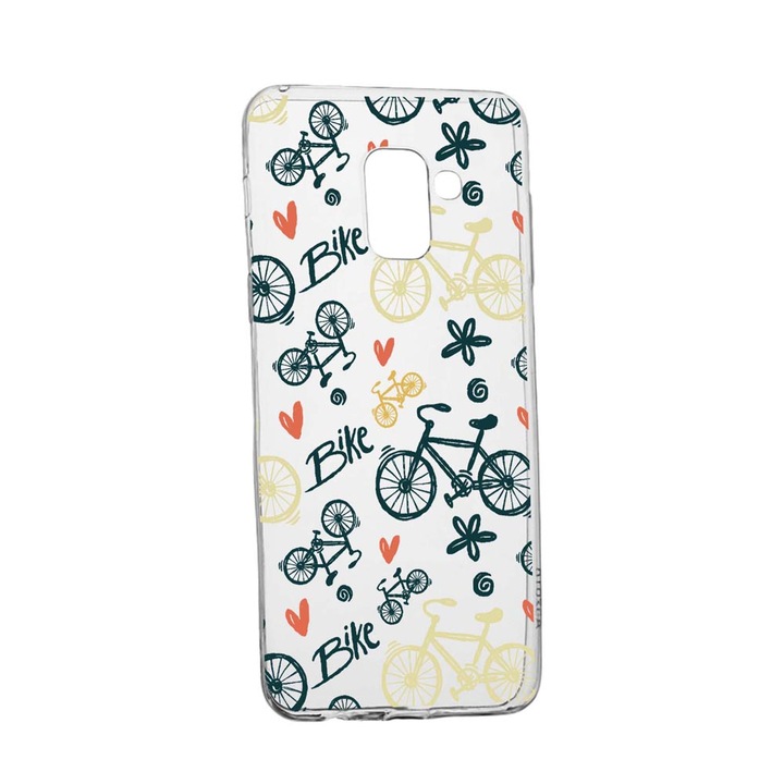 Husa Silicon Compatibila Cu Samsung Galaxy Galaxy A6 Plus / J8 2018, Bike Love, rezistenta la uzura, anti-alunecare, 781