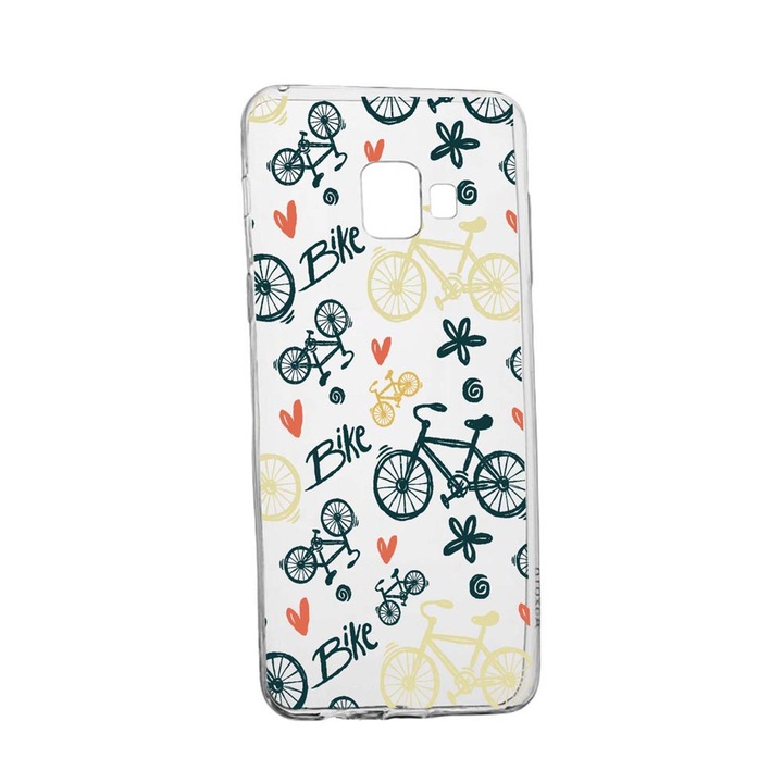Husa Silicon Compatibila Cu Samsung Galaxy J4 Plus 2018, Bike Love, rezistenta la uzura, anti-alunecare, 781