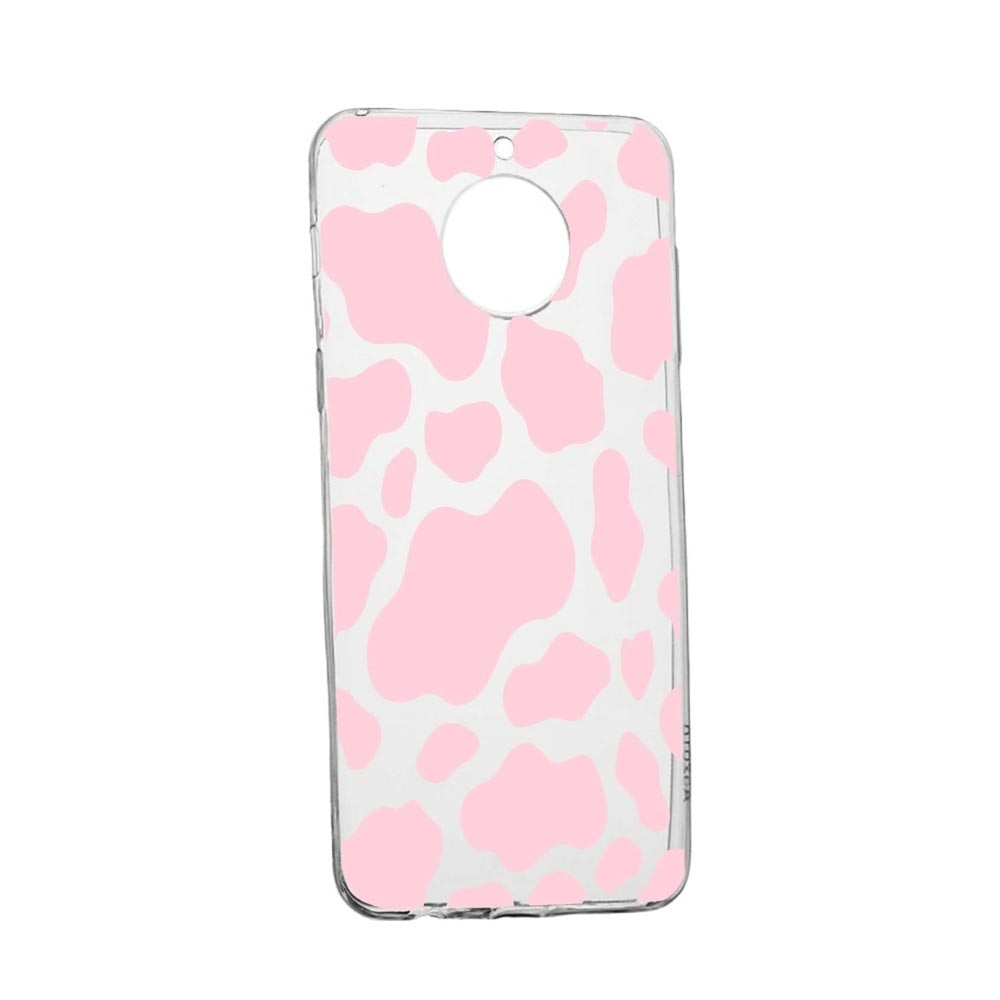 Husa Silicon Compatibila Cu Motorola Moto G7, Pink Cow, rezistenta la uzura, anti-alunecare, 786