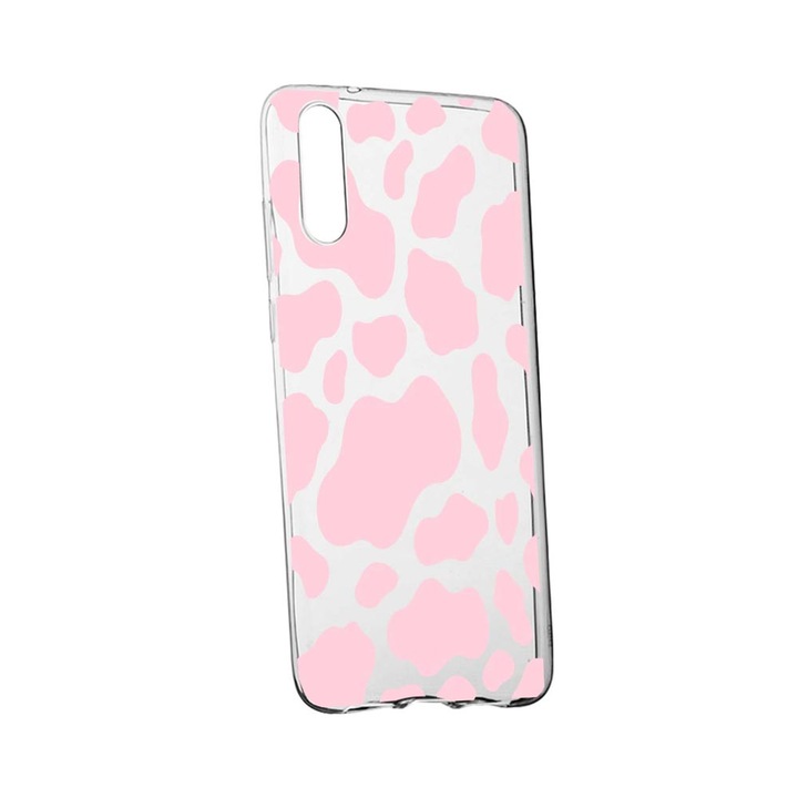 Husa Silicon Compatibila Cu Samsung Galaxy M10, Pink Cow, rezistenta la uzura, anti-alunecare, 786