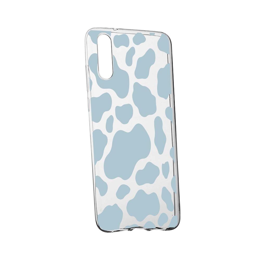 Husa Silicon Compatibila Cu Samsung Galaxy A7 2018, Blue Cow, rezistenta la uzura, anti-alunecare, 788