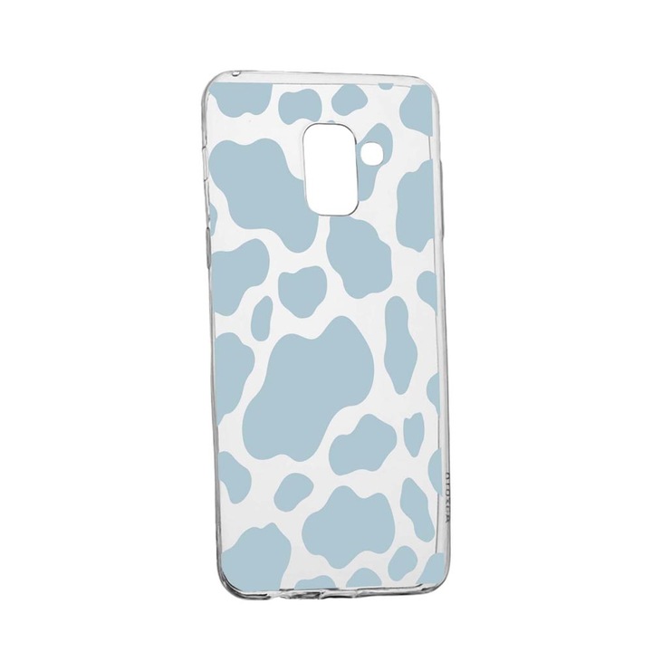 Husa Silicon Compatibila Cu Samsung Galaxy J6 2018, Blue Cow, rezistenta la uzura, anti-alunecare, 788