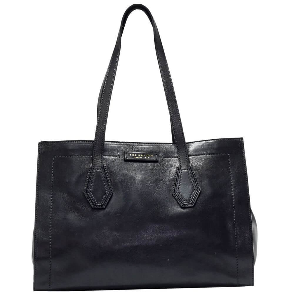 Geanta de umar THE BRIDGE, din piele naturala vachetta, 2 compartimente 04293101