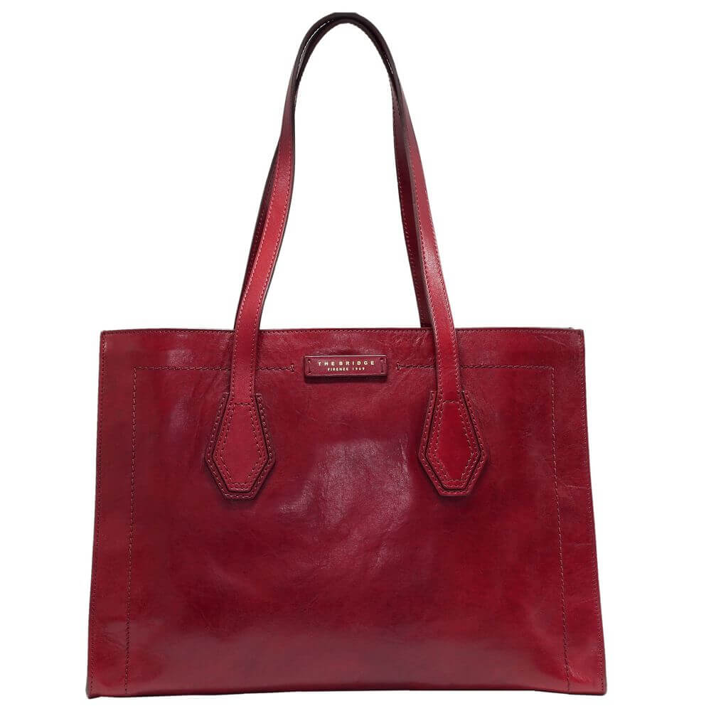 Geanta business de umar THE BRIDGE din piele naturala vachetta, 2 compartimente 04293101A