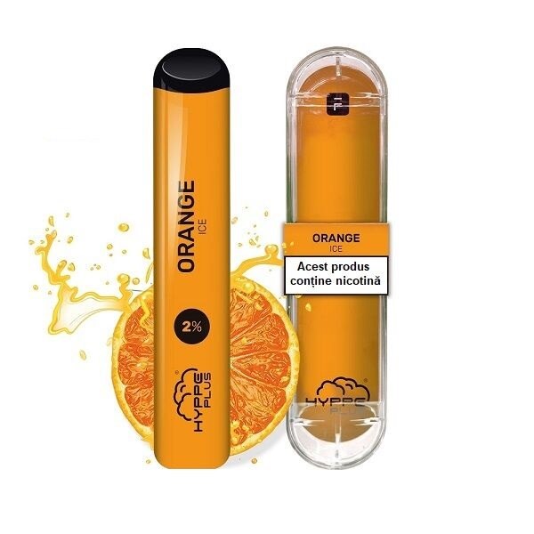 Kit Tigara Electronica Hyppe Plus - Orange Ice ,Dispozitiv de unica folosinta ,1,6ml ,20mg NicSalt ,autonomie 400 pufuri