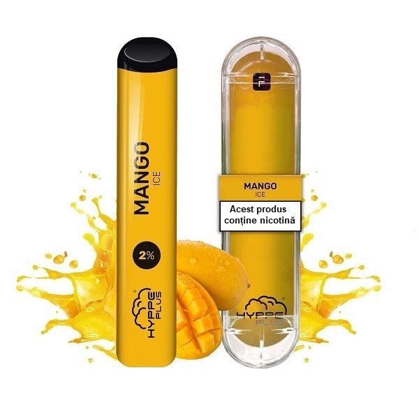 Kit Tigara Electronica Hyppe Plus - Mango Ice ,Dispozitiv de unica folosinta ,1,6ml ,20mg NicSalt ,autonomie 400 pufuri