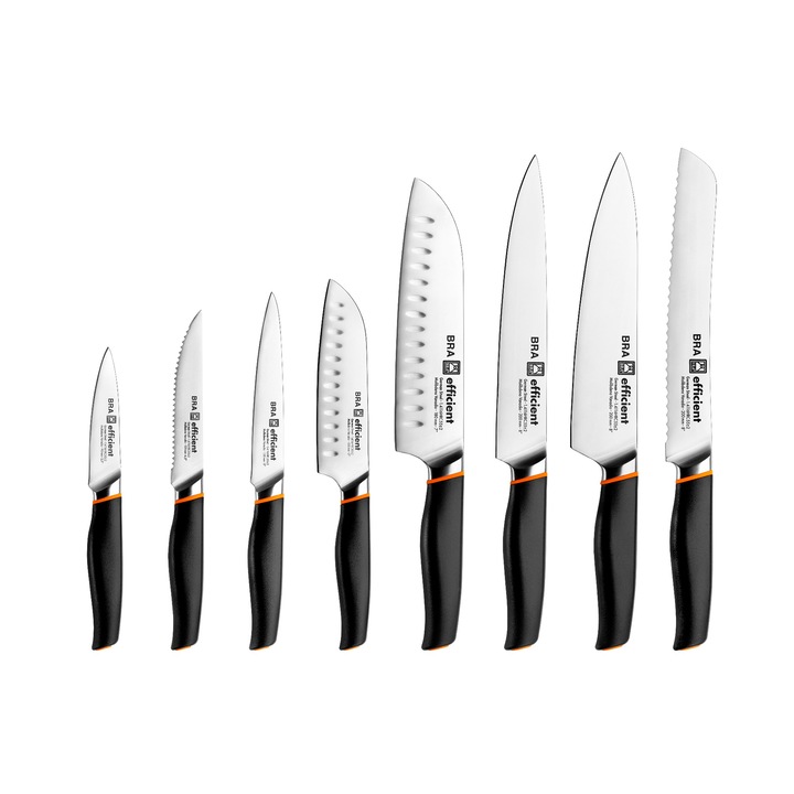 Set cutite BRA Eficient, otel german, HRC 55, 8 piese