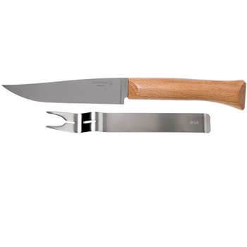 Set cutit si furculita pentru branzeturi Opinel, maner natur Set cutit si furculita pentru branzeturi Opinel, maner natur