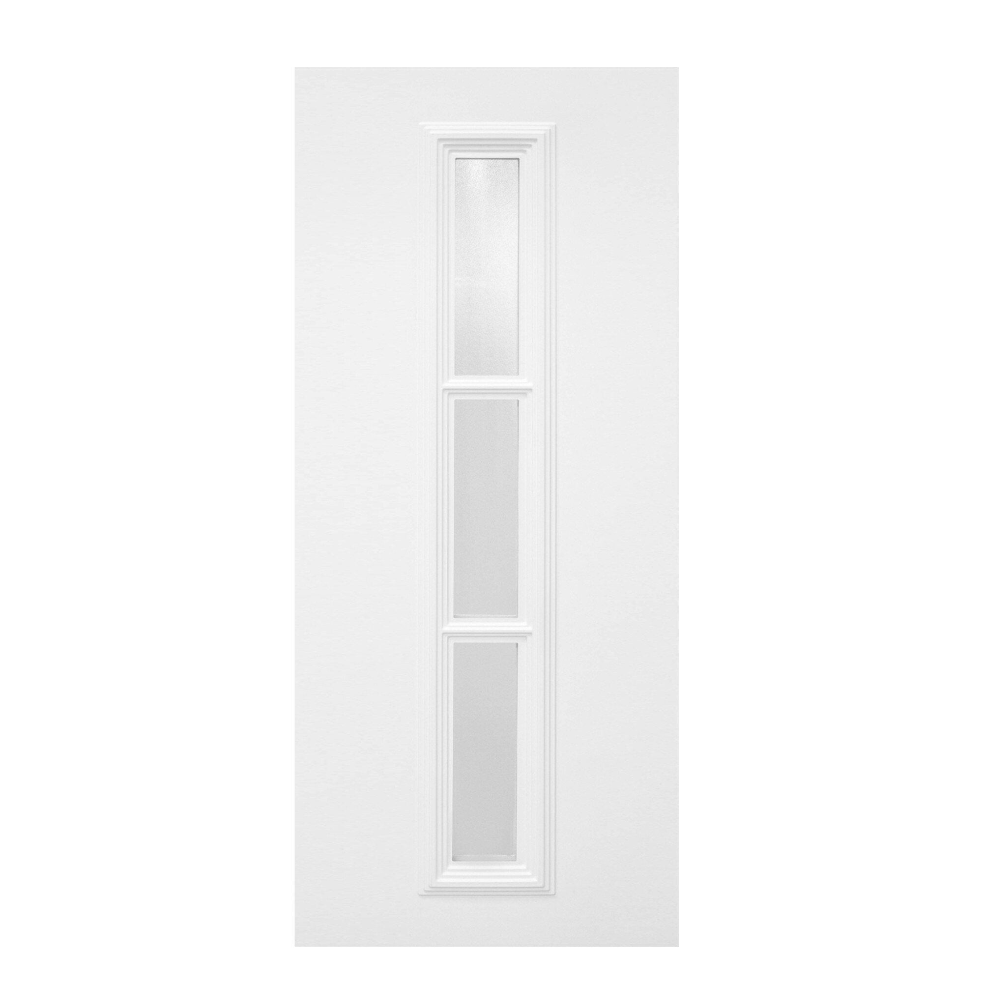 Panel ornamental PVC termoformat, Sedum, 750x1900 mm, 24 mm grosime, culoare alb