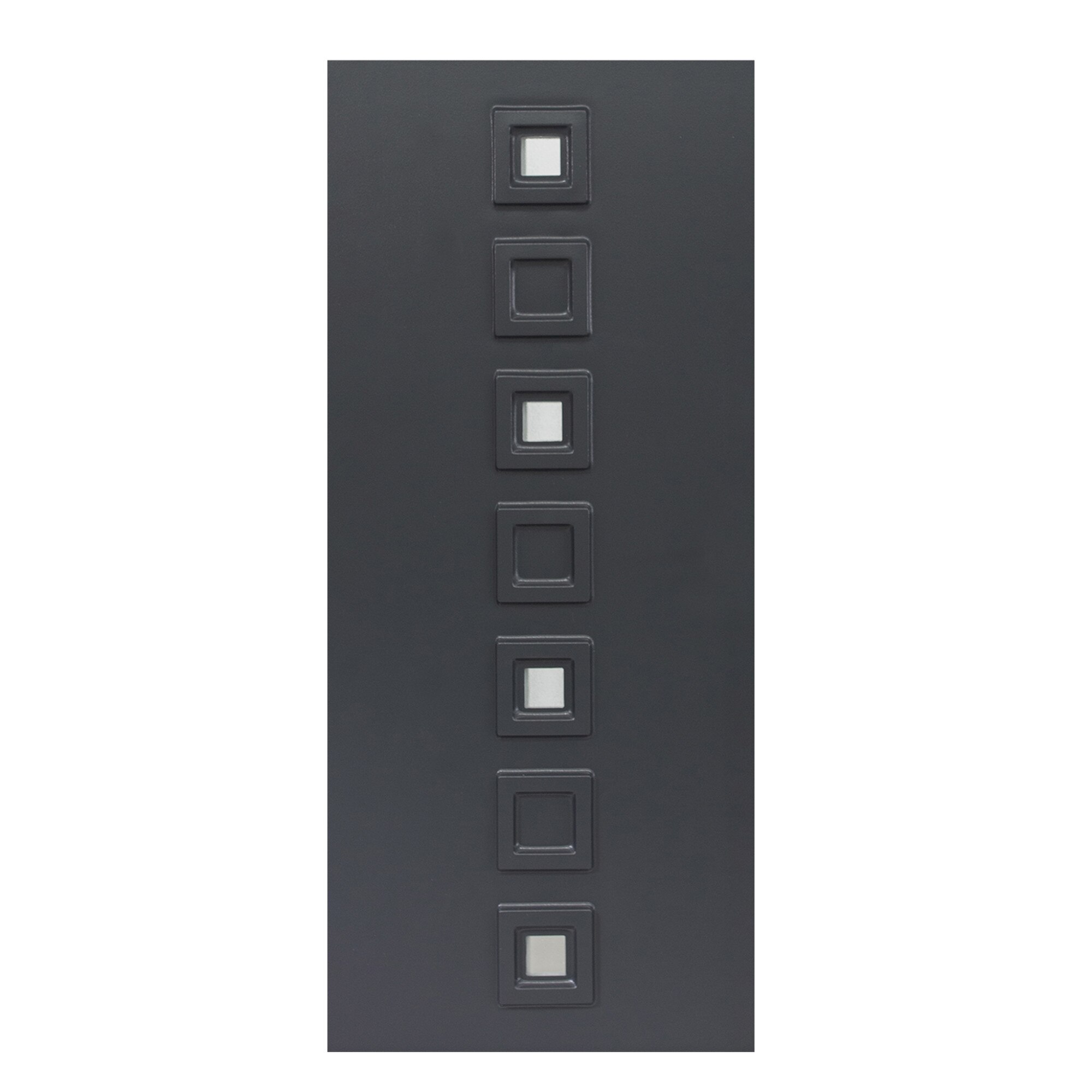 Panel ornamental PVC termoformat, Lola, 750x1900 mm, 24 mm grosime, culoare antracit