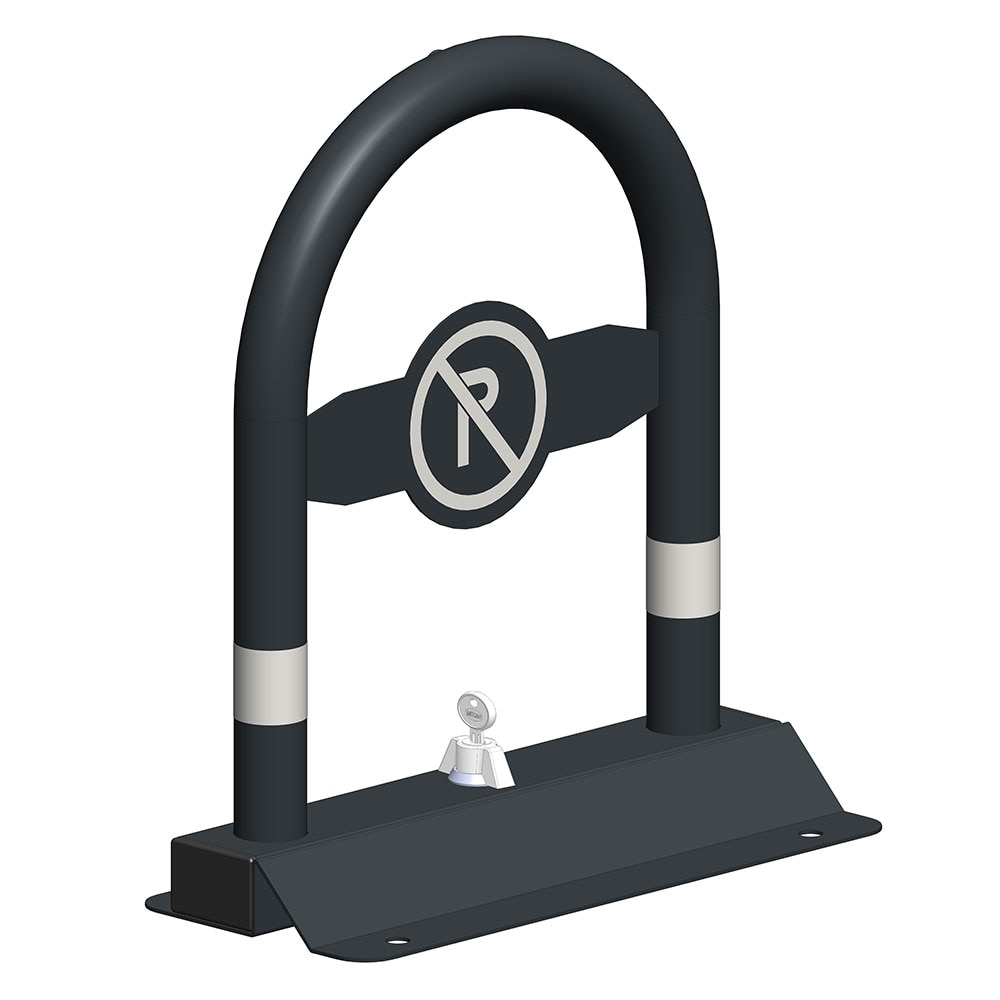 Blocator parcare tip arc, Sigtra, Bolta Key, model BPB-01, 350x450 mm, cheie, dibluri, holsuruburi, gri