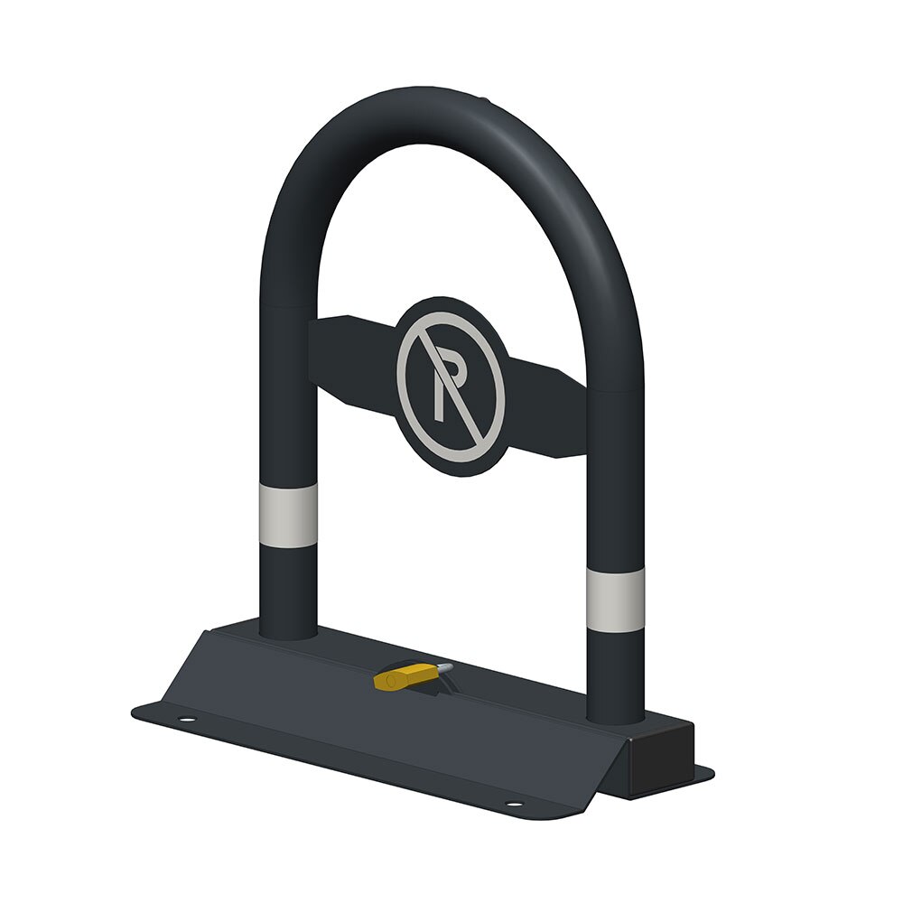 Blocator parcare tip arc, Sigtra, Bolta Lock, model BPB-02, 350x450 mm, lacat, dibluri, holsuruburi, gri