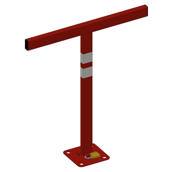 Blocator parcare tip T, Sigtra, TeCO, model BPT-02, 500x550 mm, lacat, dibluri, holsuruburi, rosu, economic Blocator parcare tip T, Sigtra, TeCO, model BPT-02, 500x550 mm, lacat, dibluri, holsuruburi, rosu, economic