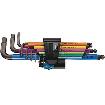 Set chei imbus cu profil hexagonal, multicolor, 1.5-10 mm, 9 bucati, Wera Set chei imbus cu profil hexagonal, multicolor, 1.5-10 mm, 9 bucati, Wera