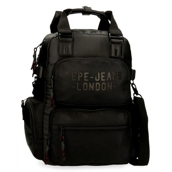 Rucsac / Geanta cu compartiment pentru laptop/tableta 41 cm, Pepe Jeans London Bromley negru Rucsac / Geanta cu compartiment pentru laptop/tableta 41 cm, Pepe Jeans London Bromley negru