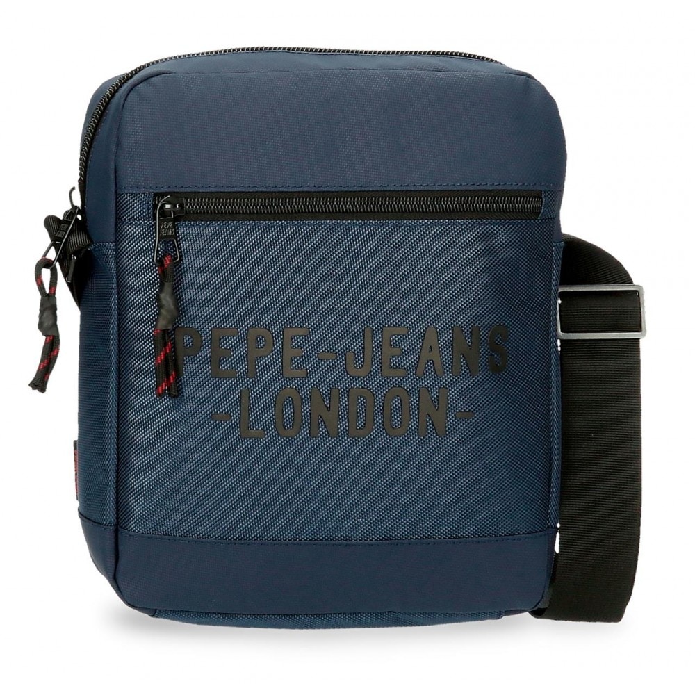 Geanta de umar cu compartiment pentru tableta, 27 cm Pepe Jeans London Bromley albastru